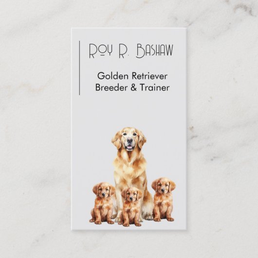 Dog Breeder Trainer Golden Retriever QR Code  Visitenkarte (Vorderseite)