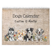 Dog Breeds in Wildflowers 12-Month Custom Year Kalender (Titelbild)