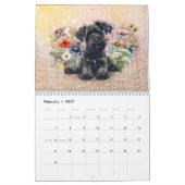 Dog Breeds in Wildflowers 12-Month Custom Year Kalender (Feb 2027)