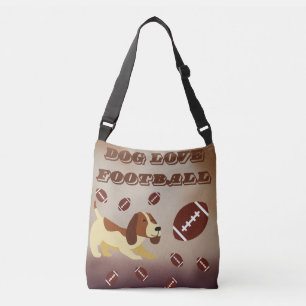 Dog Brown Football Funny Einzigartiger Kunstspass Tragetaschen Mit Langen Trägern