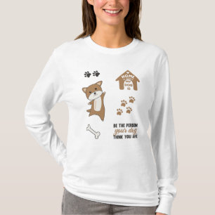 Dog Brown Puppy Paws Niedliche Aufkleberpackung T-Shirt