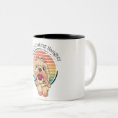 Dog Brownie Looking Naughty Zweifarbige Tasse (VorderseiteRechts)