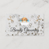 Dog Bubble Bath | Schere Visitenkarte (Vorderseite)