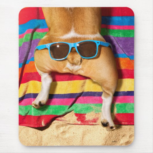 Dog Butt With Sunglasses Mousepad (Vorne)