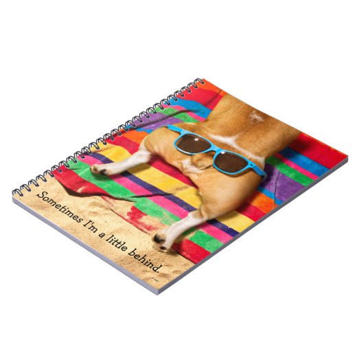 Dog Butt With Sunglasses Notizblock (Linke Seite)