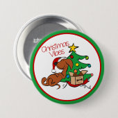 Dog Button "Christmas Vibes Dackel" (Vorne & Hinten)