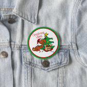 Dog Button "Christmas Vibes Dackel" (Beispiel)