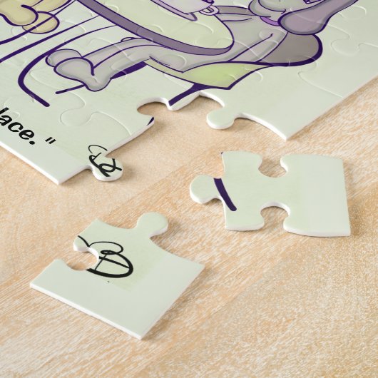 Dog Cafe Funny 8 x 10 Jigsaw Puzzle (Seite)