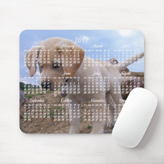 Dog Calendar 2019 Personalisierte Maus-Pad Mousepad (Mit Mouse)