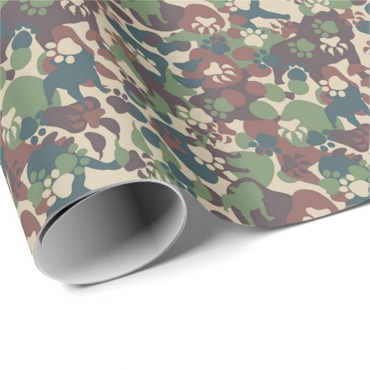 Dog Camouflage Pattern Geschenkpapier (Rolleneckpunkt)