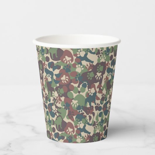 Dog Camouflage Pattern Pappbecher (Vorderseite)