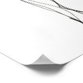 Dog Canine - minimalistische Linie Art III Poster (Ecke)