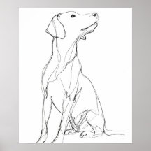 Dog Canine - minimalistische Linie Art III