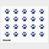 Dog Canine Paw Print Blue Stickers (Blatt)