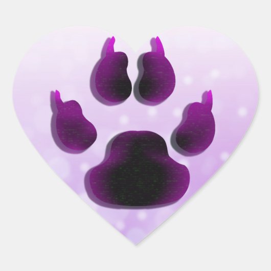 Dog Canine Paw Print Lila Stickers (Vorderseite)