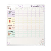 Dog Care Tracker Notepad: Essen, Bad & mehr! Notizblock (Vorderseite)