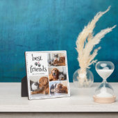 Dog Cat Best Friends Pawprints 4 Fotos Custom Fotoplatte (InSitu)
