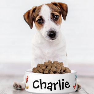 Dog Cat Bowl Niedliche Aquarell Flugzeug Name Cust Napf