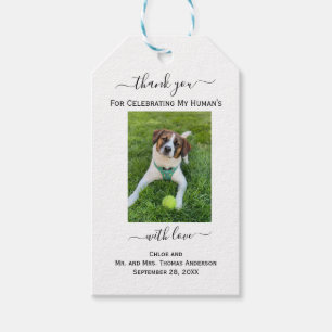 Dog Cat Foto Mein menschliches Dankeschön für Hoch Geschenkanhänger