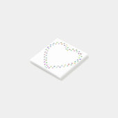 Dog Cat Heart Paw Prints Post-it Klebezettel (angewinkelt)