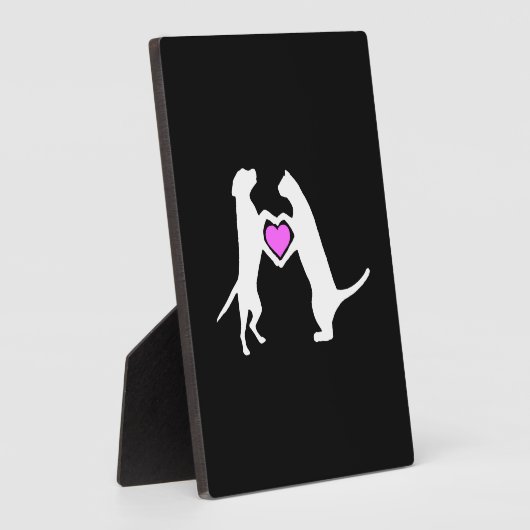 Dog Cat Love Fotoplatte (Seite)