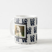 Dog Cat Paw Prints Pet Foto Kaffeetasse (Vorderseite Links)