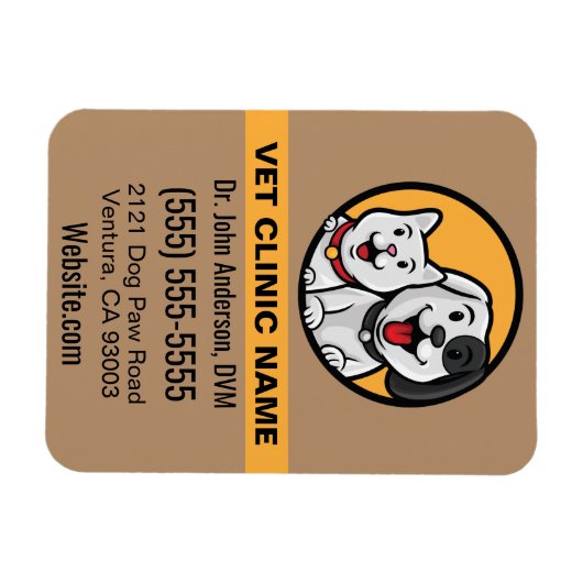 Dog Cat Pets Foto Magnet (Horizontal)