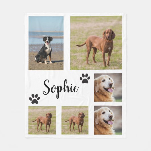 Dog Cat Picture Beet Deckbett mit Text, individuel Fleecedecke (Vorderseite)