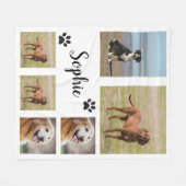 Dog Cat Picture Beet Deckbett mit Text, individuel Fleecedecke (Vorderseite (Horizontal))