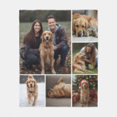 Dog Cat Picture Fleece Blanket Foto Collage Hausti (Vorderseite)