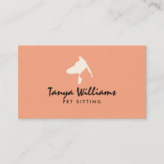 Dog cat silhouette logo pet sitting visitenkarte