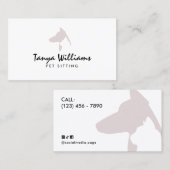 Dog cat silhouette logo pet sitting visitenkarte (Vorne/Hinten)