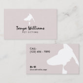 Dog cat silhouette logo pet sitting visitenkarte (Vorne/Hinten)