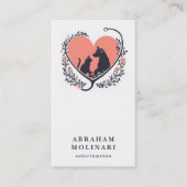 Dog Cat Stethoscope Logo Tierärztliche Ernennung Visitenkarte (Vorderseite)