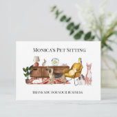 Dog Cat Training für Haustiere Danke Karte (Stehend Vorderseite)