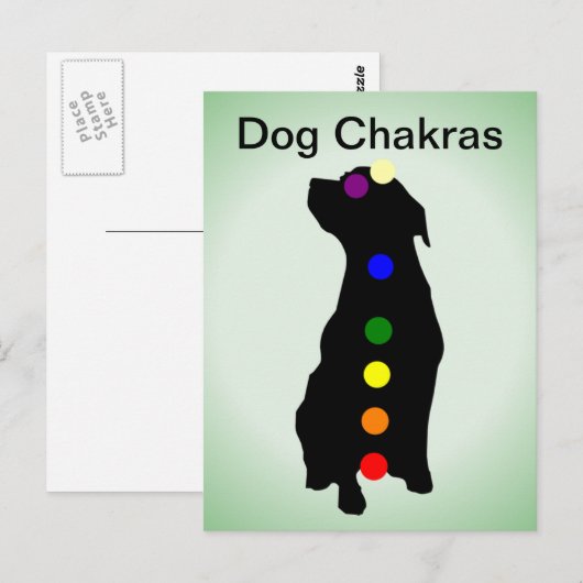 Dog Chakras Postkarte (Vorne/Hinten)