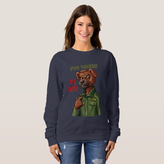 Dog Character with Iconic Movie Quote Sweatshirt (Vorne ganz)