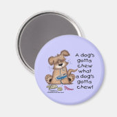 Dog Chews Shoes Magnet (Vorderseite/Rückseite)