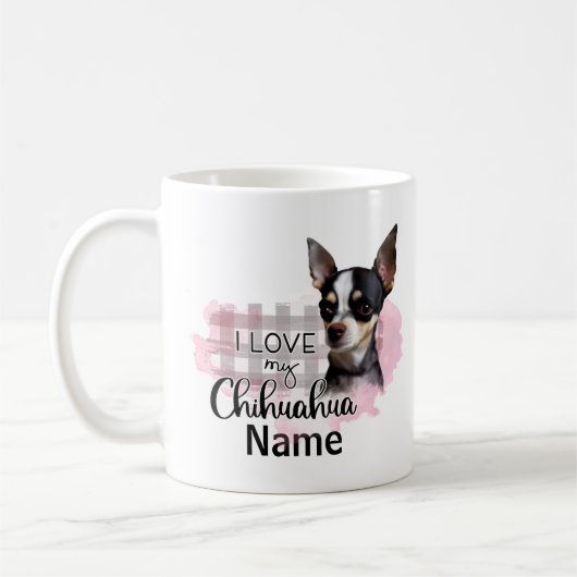 Dog Chihuahua Tasse, Cup Kaffeetasse (Links)