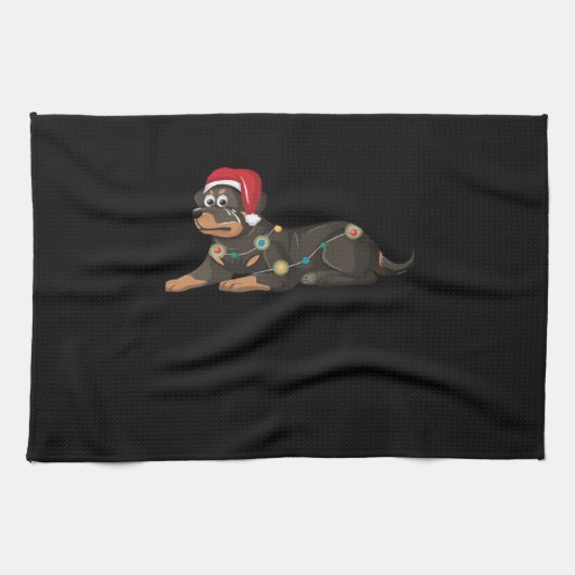 Dog Christmas Classic T-Shirt_1 Geschirrtuch (Horizontal)