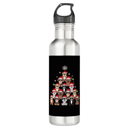 Dog Christmas Classic T-Shirt Edelstahlflasche (Vorderseite)