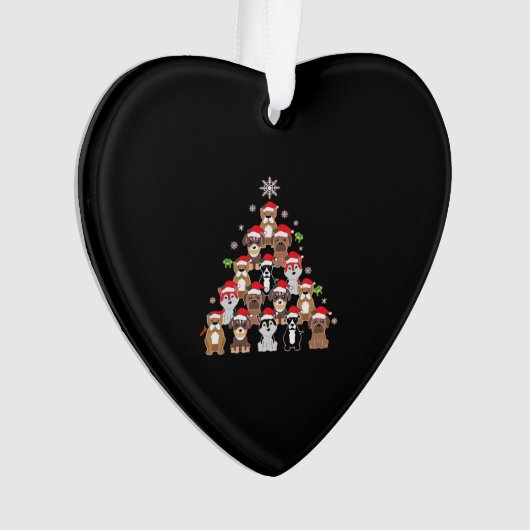 Dog Christmas Classic T-Shirt Ornament (Vorderseite)