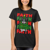 Dog Christmas Faith French Bulldog Puppy Family Gr T-Shirt (Vorderseite)