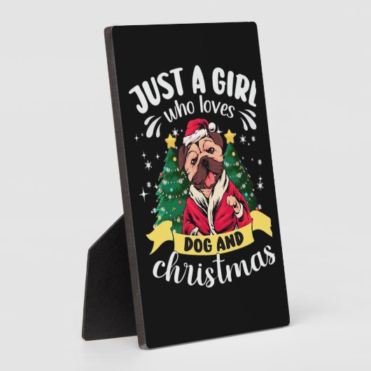 Dog Christmas - Just a Girl who Loves Dog and Chri Fotoplatte (Seite)