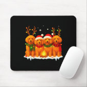 Dog Christmas Light Reindeer Santa Christmas Odle Mousepad (Mit Mouse)
