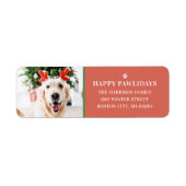 Dog Christmas Photo Happy Pawlidays Address (Vorne)