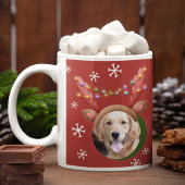 Dog Christmas Photos w/ Elf Reindeer Antler Hats Kaffeetasse