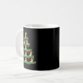 Dog Christmas Tree, Beagle Puppy Holiday Design Fo Kaffeetasse (Vorderseite Links)