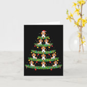 Dog Christmas Tree, Beagle Puppy Holiday Design Fo Karte (Gelbe Blume)