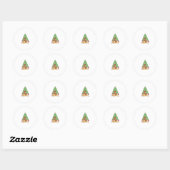 Dog Christmas Tree - Funny Christmas Runder Aufkleber (Blatt)